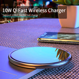 Desktop 10W Qi Wireless Fast Charger For iPhone/Android Phones