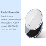 Desktop 10W Qi Wireless Fast Charger For iPhone/Android Phones