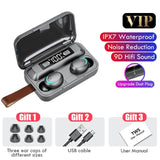 Wireless Waterproof Earbuds with 2200 mAh Power Bank