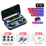 Wireless Waterproof Earbuds with 2200 mAh Power Bank